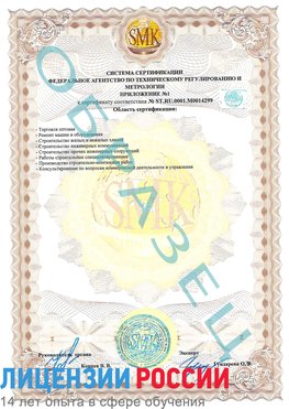 Образец сертификата соответствия (приложение) Городище Сертификат ISO 14001
